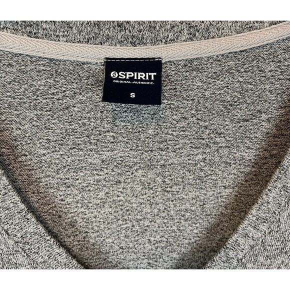 Spirit Sweater  Women's S  Gray Super Soft Oversized Lotus Pullover V-Neck Top - Picture 4 of 5